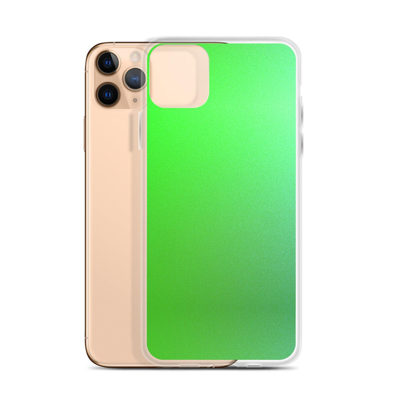 Load image into Gallery viewer, Intensive Green Gradient Colorful Flexible Clear iPhone Case Bump Resistant Corners CREATIVETECH