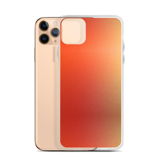 Intensive Orange Red Gradient Colorful Flexible Clear iPhone Case Bump Resistant Corners CREATIVETECH