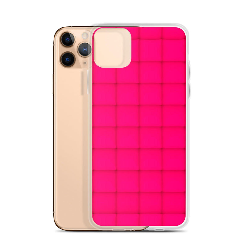 Load image into Gallery viewer, Squishy Pink Red Cubic Colorful Flexible Clear iPhone Case Bump Resistant Corners CREATIVETECH