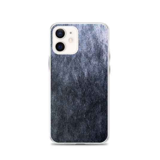 Dark Grey Metal Stone Industrial Style Flexible Clear iPhone Case Bump Resistant Corners CREATIVETECH