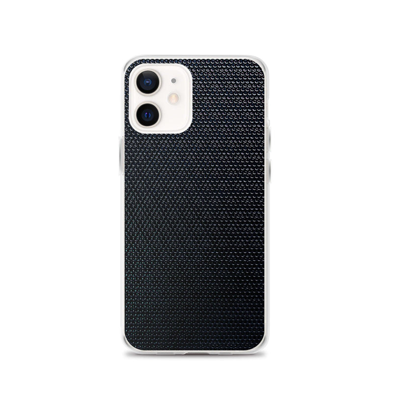 Load image into Gallery viewer, Industrial Dark Back Tech Metal Grid Flexible Clear iPhone Case Bump Resistant Corners CREATIVETECH