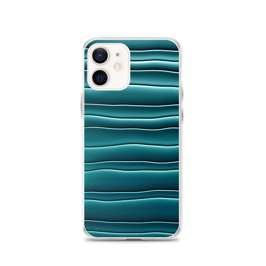 Cyan Blue Blob Squishy Style Flexible Clear iPhone Case Bump Resistant Corners CREATIVETECH