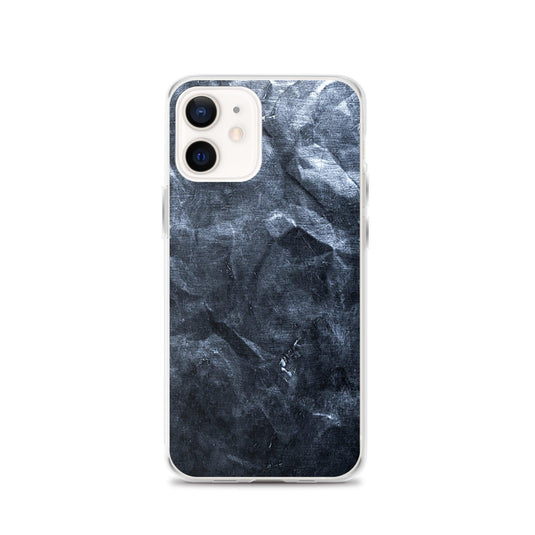 Hammered Dark Metal Industrial Grid Style Flexible Clear iPhone Case Bump Resistant Corners CREATIVETECH