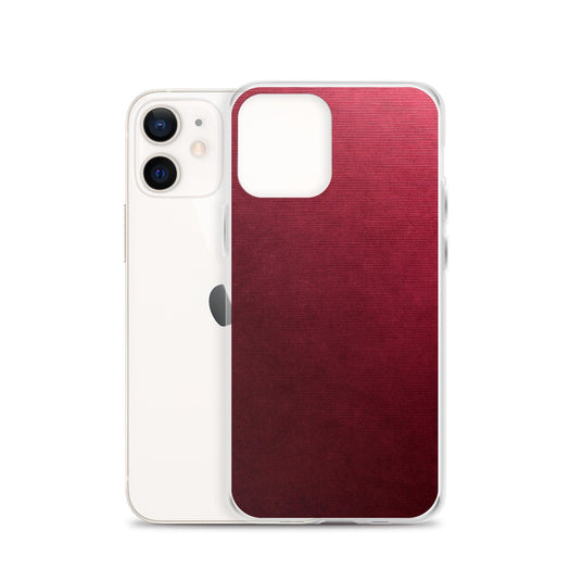 Brushed Red Metal Flexible Clear iPhone Case Bump Resistant Corners CREATIVETECH