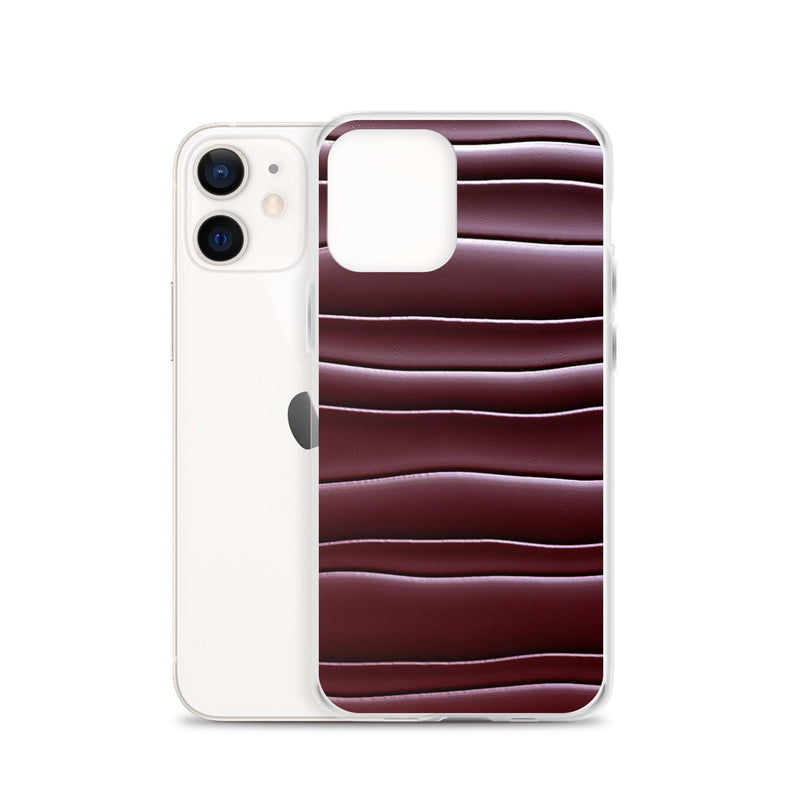 Load image into Gallery viewer, Dark Burgundi Red Gummy Squishy Blob Style Flexible Clear iPhone Case Bump Resistant Corners CREATIVETECH