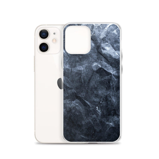 Hammered Dark Metal Industrial Grid Style Flexible Clear iPhone Case Bump Resistant Corners CREATIVETECH