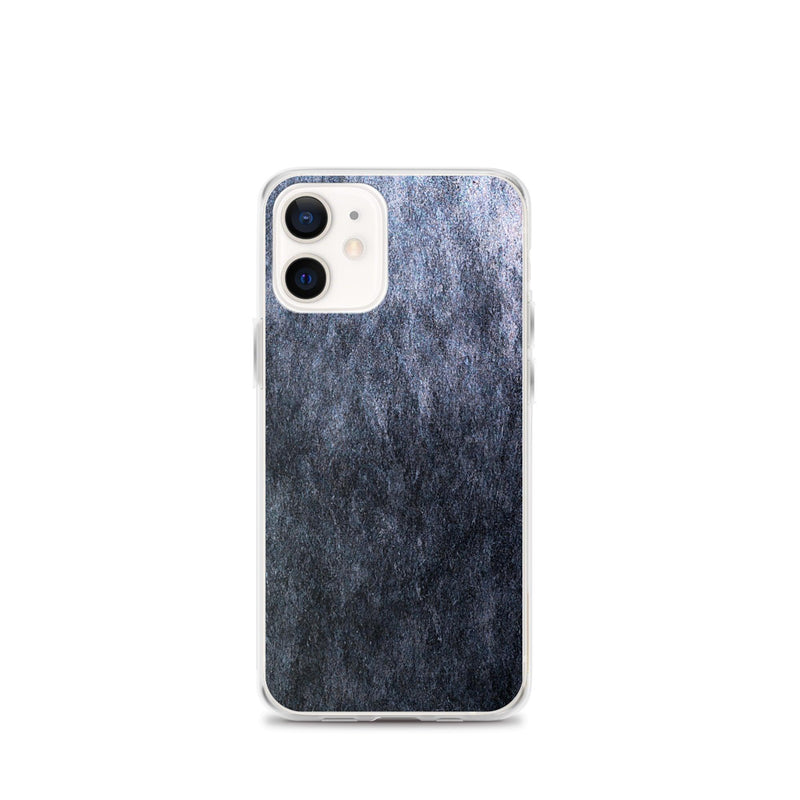 Load image into Gallery viewer, Dark Grey Metal Stone Industrial Style Flexible Clear iPhone Case Bump Resistant Corners CREATIVETECH
