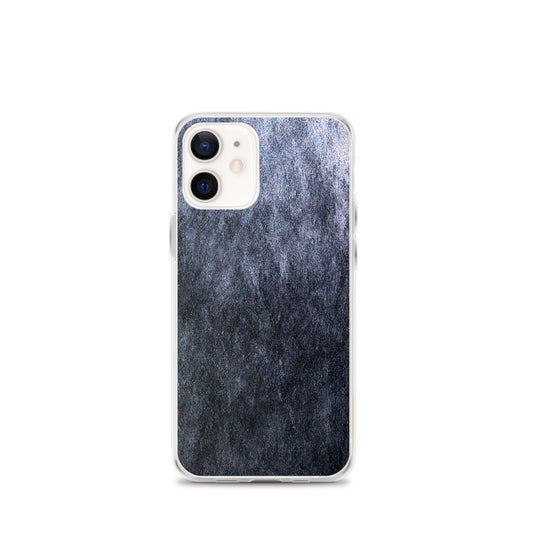 Dark Grey Metal Stone Industrial Style Flexible Clear iPhone Case Bump Resistant Corners CREATIVETECH