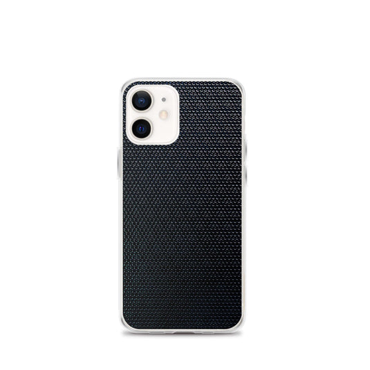 Industrial Dark Back Tech Metal Grid Flexible Clear iPhone Case Bump Resistant Corners CREATIVETECH