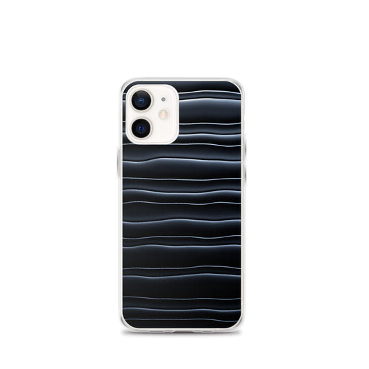 Black Blob Striped Flexible Clear iPhone Case Bump Resistant Corners CREATIVETECH