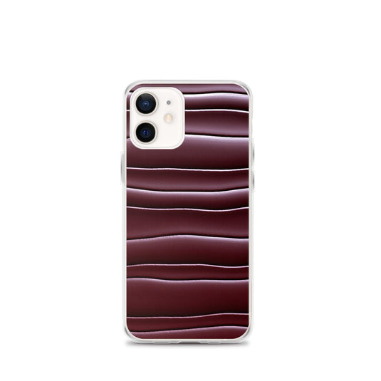 Dark Burgundi Red Gummy Squishy Blob Style Flexible Clear iPhone Case Bump Resistant Corners CREATIVETECH