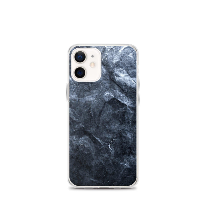 Load image into Gallery viewer, Hammered Dark Metal Industrial Grid Style Flexible Clear iPhone Case Bump Resistant Corners CREATIVETECH