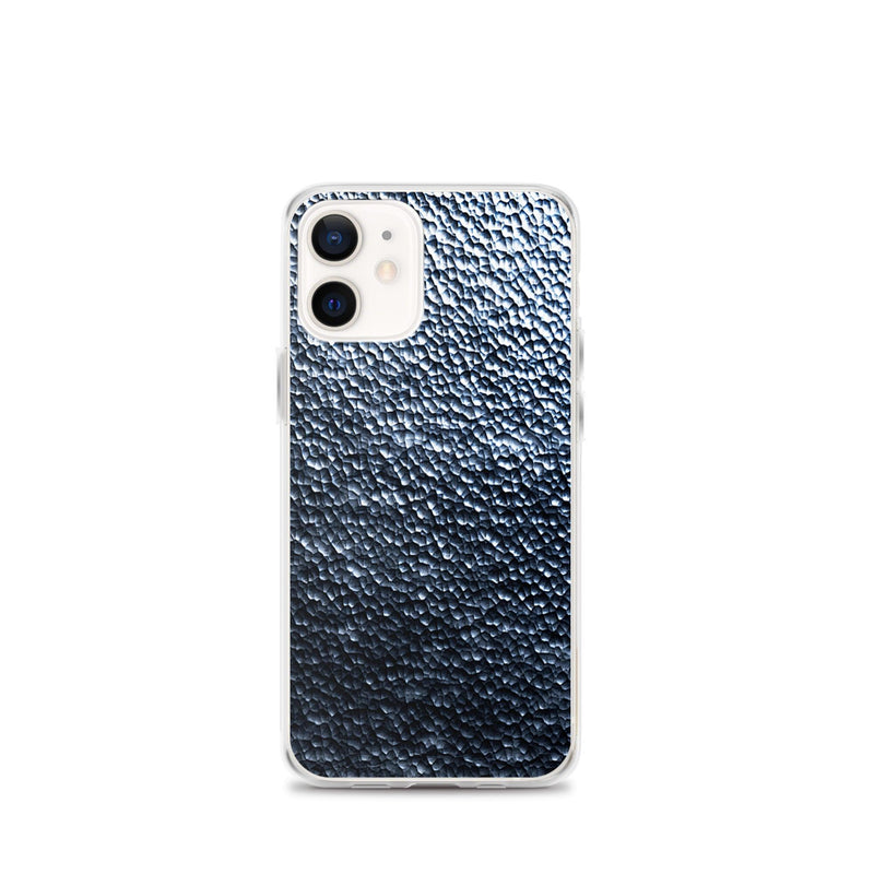 Load image into Gallery viewer, Dark Hammered Metal Silver Steel Industrial Style Flexible Clear iPhone Case Bump Resistant Corners CREATIVETECH