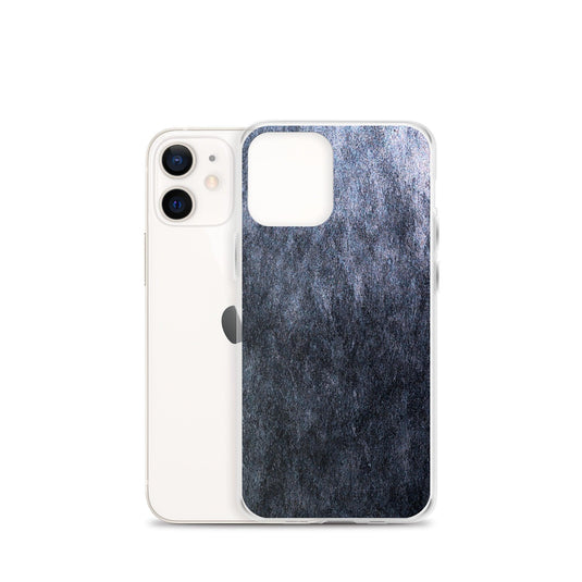 Dark Grey Metal Stone Industrial Style Flexible Clear iPhone Case Bump Resistant Corners CREATIVETECH