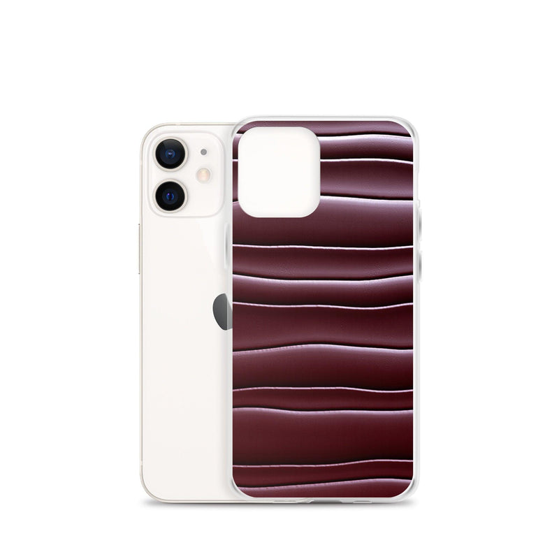 Load image into Gallery viewer, Dark Burgundi Red Gummy Squishy Blob Style Flexible Clear iPhone Case Bump Resistant Corners CREATIVETECH