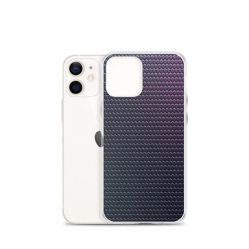 Load image into Gallery viewer, Dark Violet Blue Industrial Rubber Style Flexible Clear iPhone Case Bump Resistant Corners CREATIVETECH