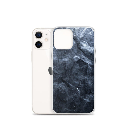 Hammered Dark Metal Industrial Grid Style Flexible Clear iPhone Case Bump Resistant Corners CREATIVETECH