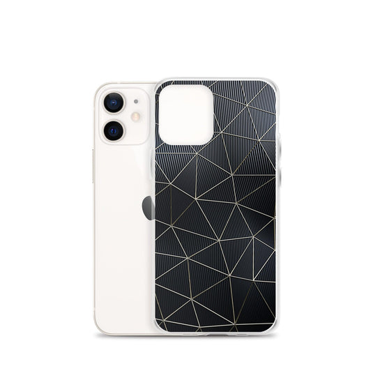 Carbon Fiber Golden Lined Style Flexible Clear iPhone Case Bump Resistant Corners CREATIVETECH
