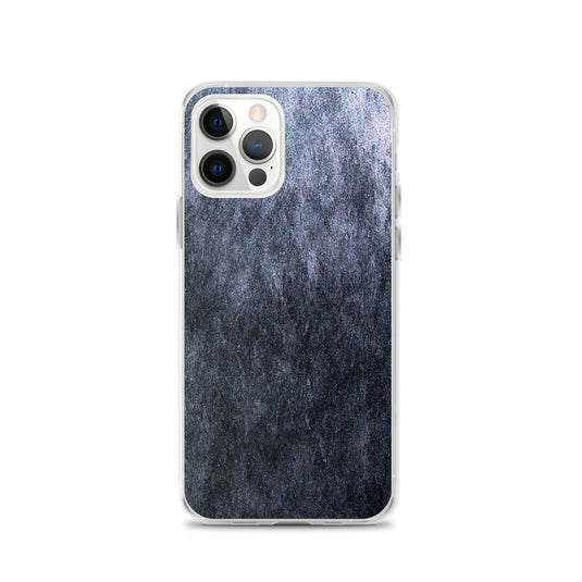 Dark Grey Metal Stone Industrial Style Flexible Clear iPhone Case Bump Resistant Corners CREATIVETECH