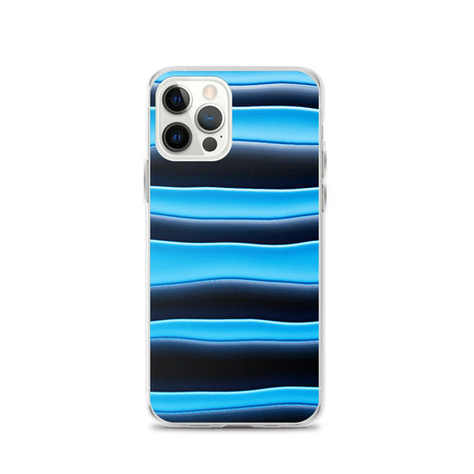Black Blue Blob Striped Style Flexible Clear iPhone Case Bump Resistant Corners CREATIVETECH