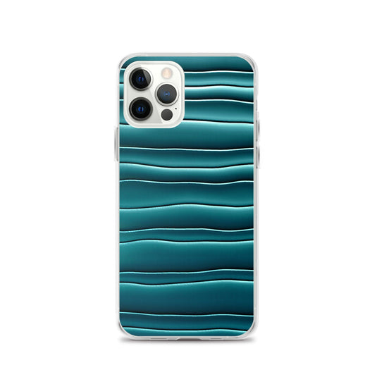 Cyan Blue Blob Squishy Style Flexible Clear iPhone Case Bump Resistant Corners CREATIVETECH
