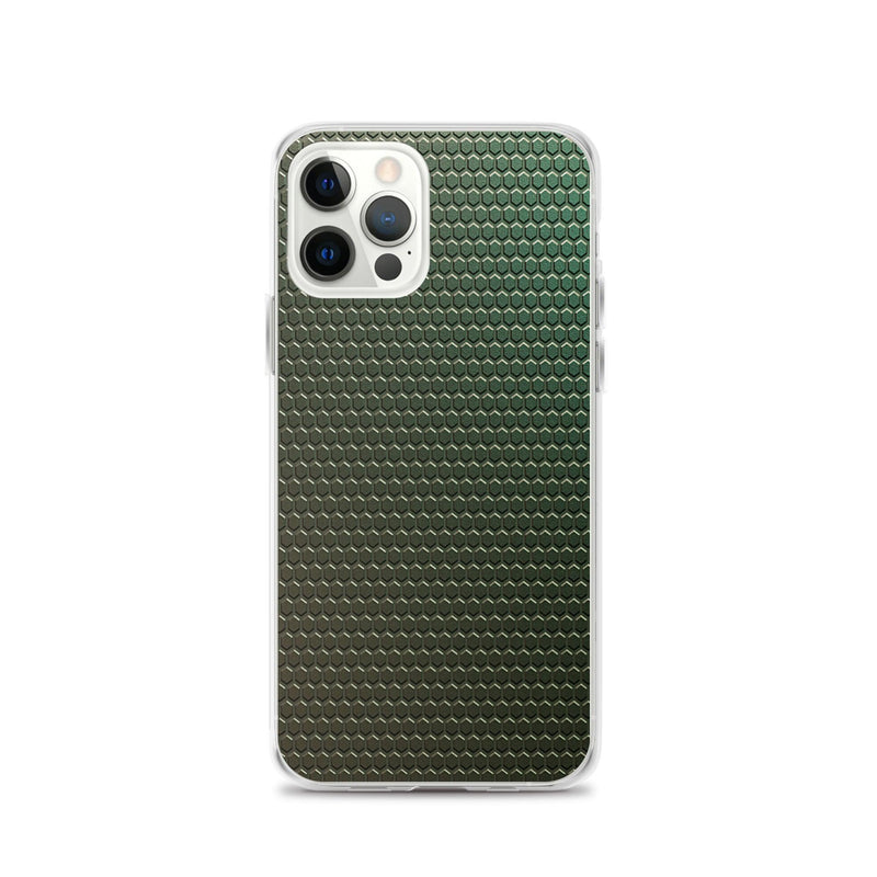 Load image into Gallery viewer, Dark Green Industrial Rubber Style Flexible Clear iPhone Case Bump Resistant Corners CREATIVETECH