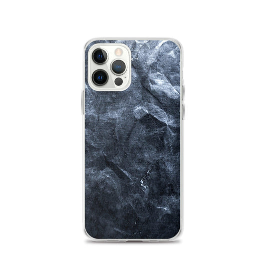 Hammered Dark Metal Industrial Grid Style Flexible Clear iPhone Case Bump Resistant Corners CREATIVETECH