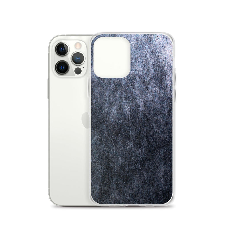 Load image into Gallery viewer, Dark Grey Metal Stone Industrial Style Flexible Clear iPhone Case Bump Resistant Corners CREATIVETECH