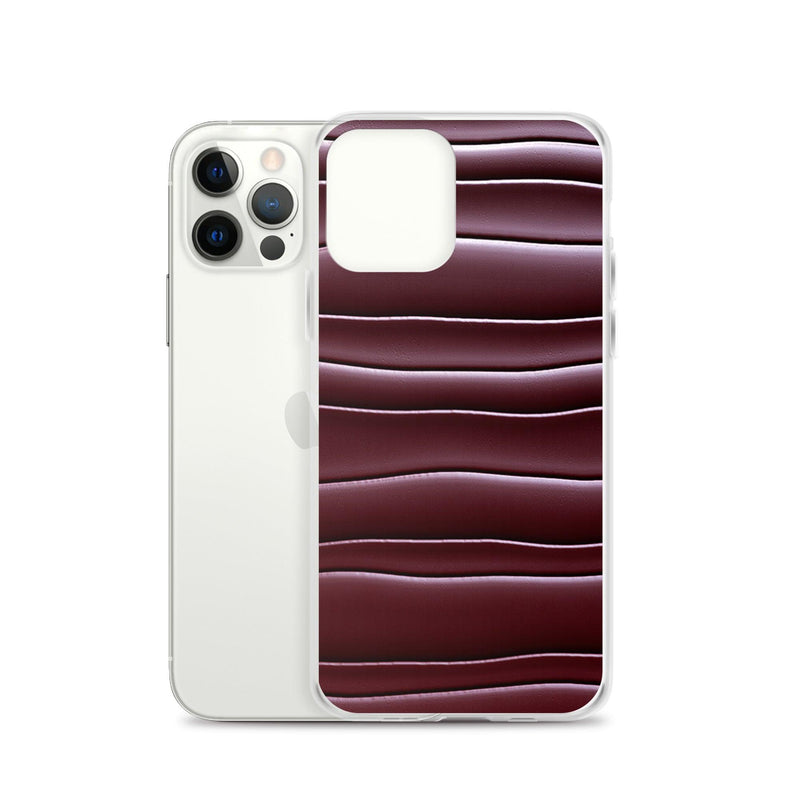 Load image into Gallery viewer, Dark Burgundi Red Gummy Squishy Blob Style Flexible Clear iPhone Case Bump Resistant Corners CREATIVETECH