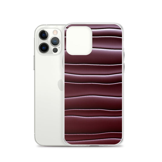 Dark Burgundi Red Gummy Squishy Blob Style Flexible Clear iPhone Case Bump Resistant Corners CREATIVETECH