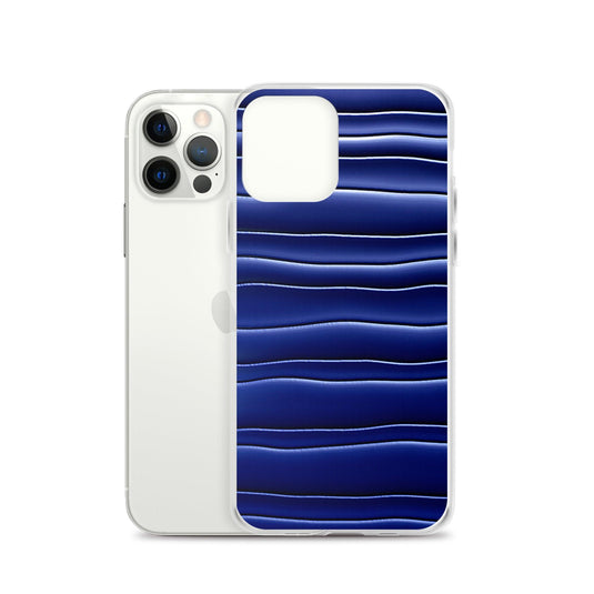 Dark Blue Gummy Squishy Blob Style Flexible Clear iPhone Case Bump Resistant Corners CREATIVETECH