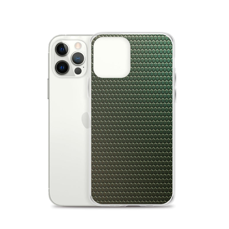 Load image into Gallery viewer, Dark Green Industrial Rubber Style Flexible Clear iPhone Case Bump Resistant Corners CREATIVETECH