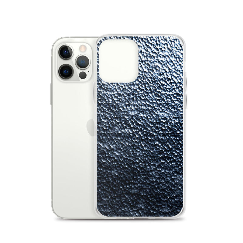 Load image into Gallery viewer, Dark Hammered Metal Silver Steel Industrial Style Flexible Clear iPhone Case Bump Resistant Corners CREATIVETECH