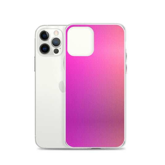 Pink Orange Gradient Colorful Flexible Clear iPhone Case Bump Resistant Corners CREATIVETECH