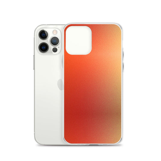 Intensive Orange Red Gradient Colorful Flexible Clear iPhone Case Bump Resistant Corners CREATIVETECH