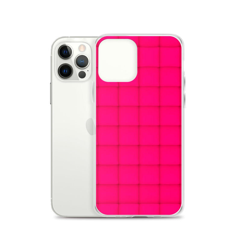 Load image into Gallery viewer, Squishy Pink Red Cubic Colorful Flexible Clear iPhone Case Bump Resistant Corners CREATIVETECH