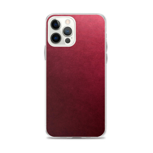 Brushed Red Metal Flexible Clear iPhone Case Bump Resistant Corners CREATIVETECH
