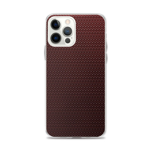 Dark Red Industrial Grid Style Flexible Clear iPhone Case Bump Resistant Corners CREATIVETECH