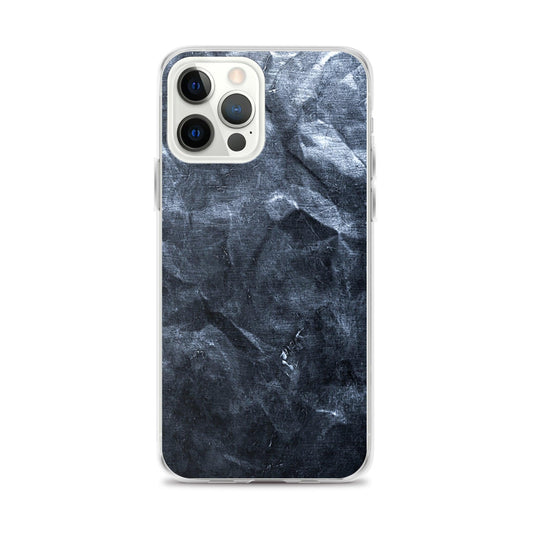 Hammered Dark Metal Industrial Grid Style Flexible Clear iPhone Case Bump Resistant Corners CREATIVETECH