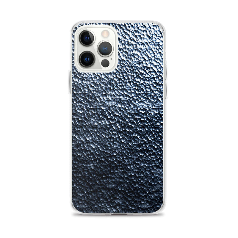 Load image into Gallery viewer, Dark Hammered Metal Silver Steel Industrial Style Flexible Clear iPhone Case Bump Resistant Corners CREATIVETECH
