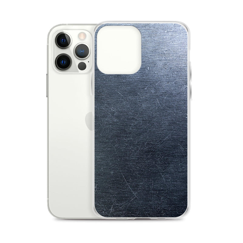 Load image into Gallery viewer, Brushed Dark Metal Flexible Clear iPhone Case Bump Resistant Corners CREATIVETECH