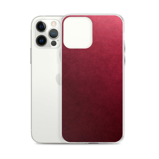 Brushed Red Metal Flexible Clear iPhone Case Bump Resistant Corners CREATIVETECH