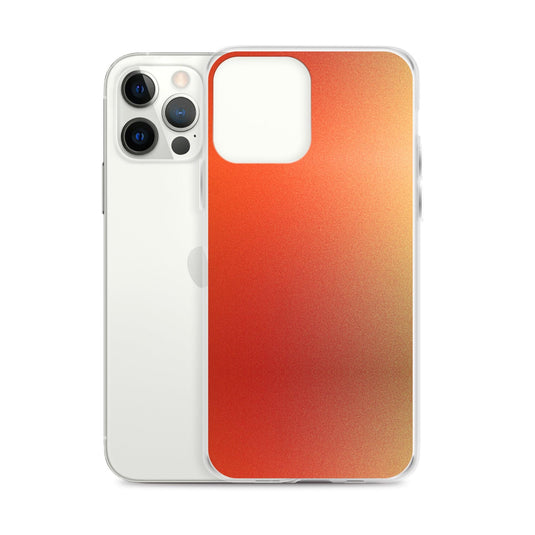 Intensive Orange Red Gradient Colorful Flexible Clear iPhone Case Bump Resistant Corners CREATIVETECH