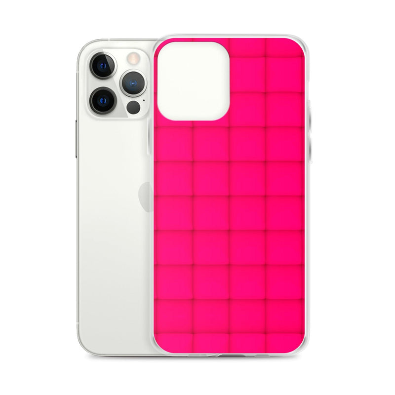 Load image into Gallery viewer, Squishy Pink Red Cubic Colorful Flexible Clear iPhone Case Bump Resistant Corners CREATIVETECH