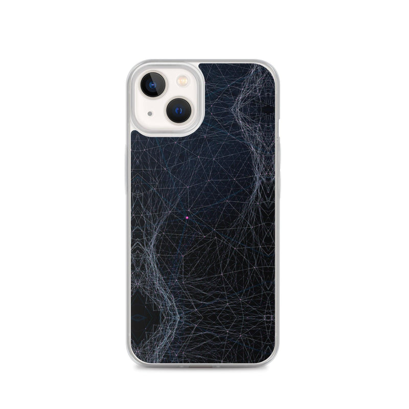 Load image into Gallery viewer, Dark Cyber Polygon Flexible Clear iPhone Case Bump Resistant Corners CREATIVETECH