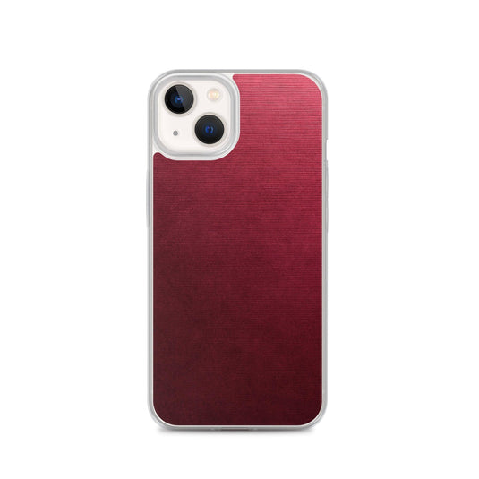 Brushed Red Metal Flexible Clear iPhone Case Bump Resistant Corners CREATIVETECH