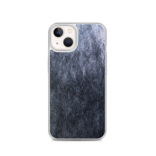 Dark Grey Metal Stone Industrial Style Flexible Clear iPhone Case Bump Resistant Corners CREATIVETECH