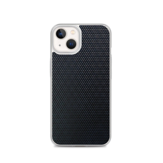 Industrial Dark Back Tech Metal Grid Flexible Clear iPhone Case Bump Resistant Corners CREATIVETECH