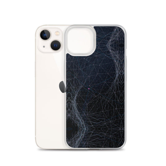 Dark Cyber Polygon Flexible Clear iPhone Case Bump Resistant Corners CREATIVETECH