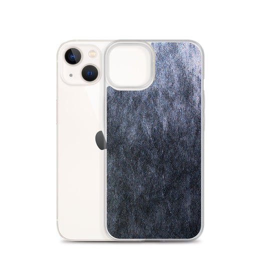 Dark Grey Metal Stone Industrial Style Flexible Clear iPhone Case Bump Resistant Corners CREATIVETECH